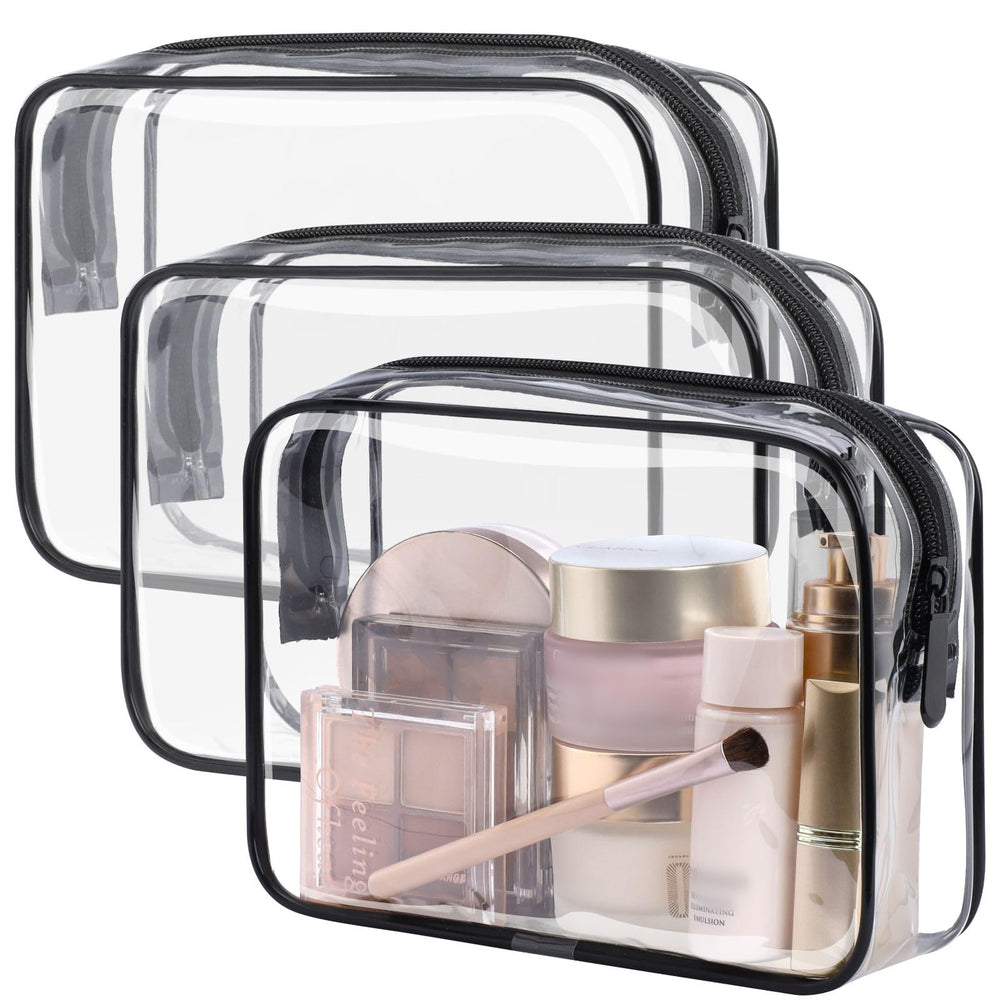Packism neceser transparente de 3 piezas medianas para cosméticos organizados en viajes