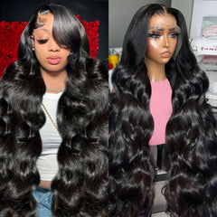 Padise peluca frontal lace 13x6 transparente, densidad 200%, para peinados versátiles sin costuras