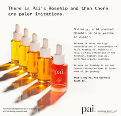 Pai Skincare Textura cremosa de aceite rosa para rostro suave.