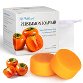 Jabón PALFICAB caqui redondo 120 g en la mano, frescura duradera