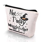 Paliboiu Mago Hechicero Bolsa de Maquillaje, vista frontal para viaje y organización rápida.