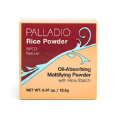 Palladio Polvo de Arroz: acabado mate para control diario del brillo.