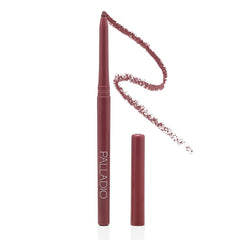 Delineador labial Palladio retráctil resistente al agua plum para definición precisa.