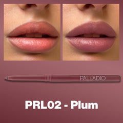 Delineador cremoso Palladio en plum para cobertura intensa sin esfuerzo.