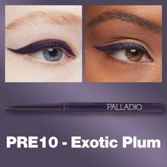 Palladio Exotic Plum, color intenso y uniforme que realza la mirada durante todo el día.