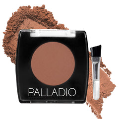 Palladio polvo cejas Auburn compacto para retoques rápidos.