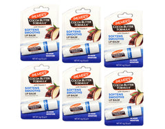 Palmer's Cocoa Butter Lip Balm pack 6 front view for soft, protected lips year-round.