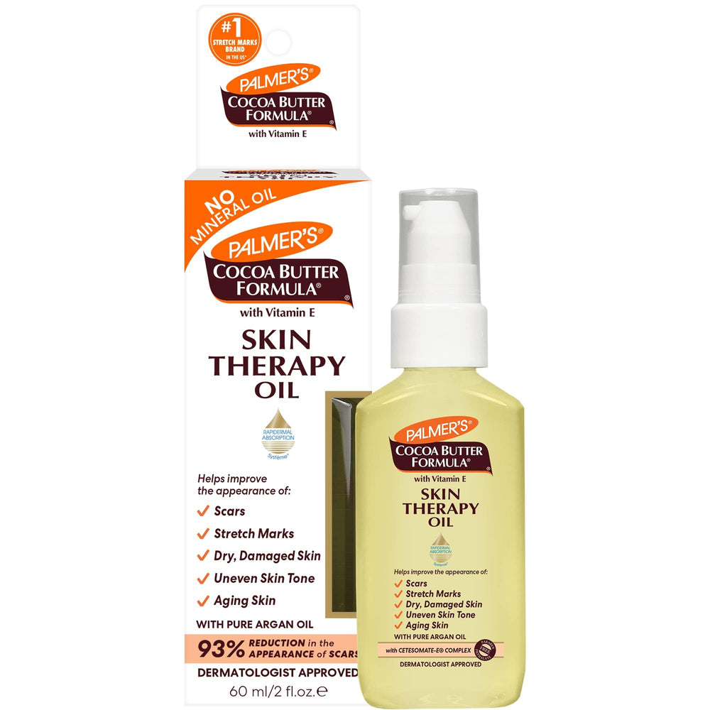 Palmer Aceite Corporal Botella: hidratación profunda para piel seca.