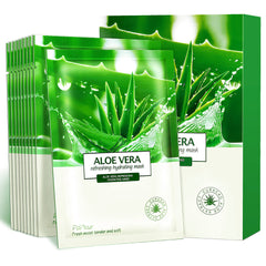 PalNour Aloe: hoja facial hidratante pack10 para piel suave y fresca.