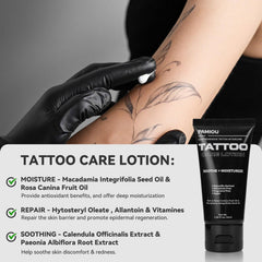 Pamiou instrucciones de uso tatuaje guían el cuidado en etapas iniciales.