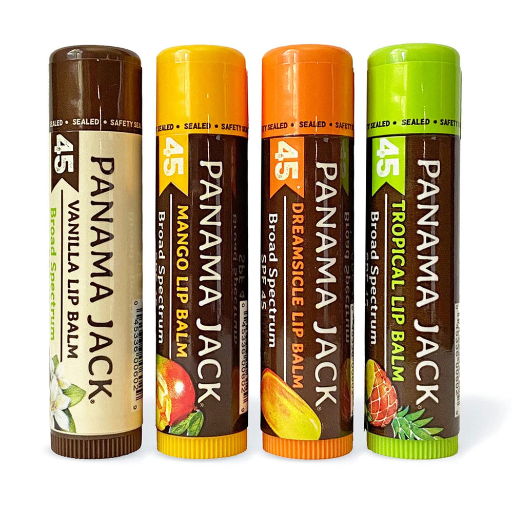 Panama Jack balsamo labios SPF45 Dreamsicle, protección solar suave para labios sensibles