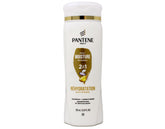 Pantene Pro-V Daily Moisture Renewal 2 en 1, botella; hidratación profunda y suavidad.