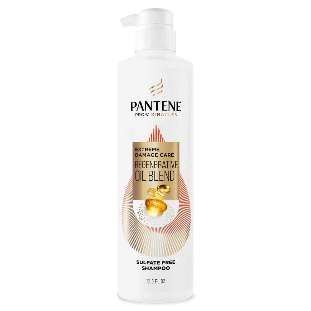 Pantene Pro-V Miracles sulfate-free shampoo bottle for color-treated hair, gentle cleansing.
