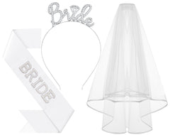 Papoopy corona para novia en detalle, brillo elegante para la despedida de soltera