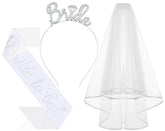 Papoopy diadema-novia-velo-integrado: complemento cómodo y seguro para la despedida de soltera.
