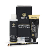 Parallel Products Luxe Color dark brown cream dye box front for quick grey coverage.