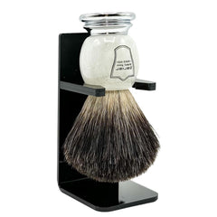 Parker brocha de afeitar con pelos de marta negros y nudo de 22 mm para espuma rica