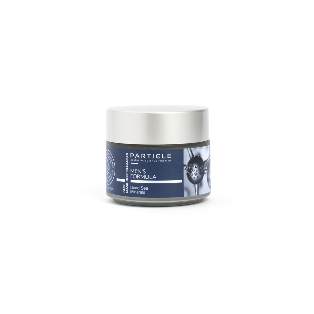 Particle Mascarilla Mineral para Hombres, textura fría para limpieza refrescante.