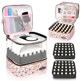 Partreko organizador doble capa para esmaltes, fácil acceso a 60 frascos