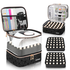 Partreko organizador doble capa para esmaltes con 60 botellas.