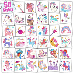 PARTYWIND tatuajes brillantes para niñas, ideales como premio divertido de fiesta