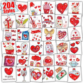 PARTYWIND 204 tatuajes brillantes de corazones para fiestas infantiles y sorpresas