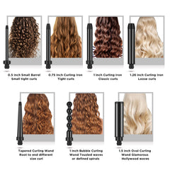 PARWIN PRO BEAUTY barril con iones negativos para reducir frizz y brillo suave.