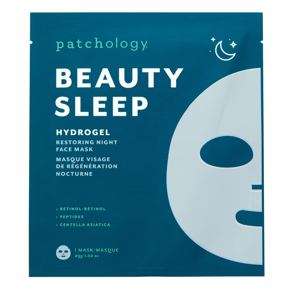 Patchology hidrogel máscara retinol y péptidos, primera aplicación para piel suave y renovada