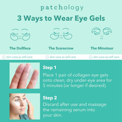 Patchology parches gel ojos enfriados para efecto refrescante tras vuelos.
