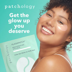 Patchology parches gel ojos formato spa móvil para relajación en cualquier lugar.