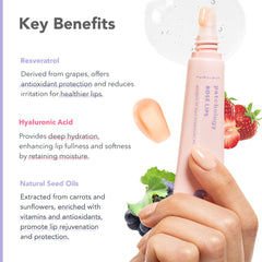 Patchology Rosé Lip Sleeping Mask, textura gel rosada, hidrata intensamente.