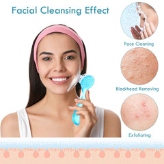 Patelai cepillo facial azul para exfoliar suavemente y quitar maquillaje
