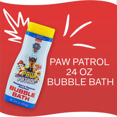 Niño disfrutando baño Patrulla Canina, burbujas suaves y seguro