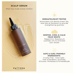 PATTERN Beauty Serum: aplicación en la raíz, sensación fresca.