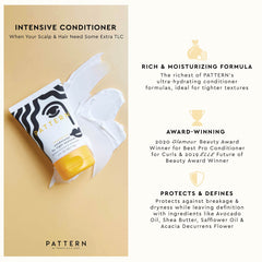Aplicación del acondicionador PATTERN en rizos para suavidad y manejo