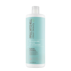 Paul Mitchell Hydrate Shampoo en botella muestra el producto y promete hidratación suave
