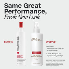 Spray suave de Paul Mitchell permite cuerpo y control flexible.