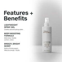 Paul Mitchell Soft Sculpting Spray Gel boucles definies et toucher naturel