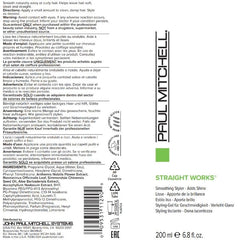 Paul Mitchell Straight Works Gel acabado sedoso con brillo natural para cabello liso y sin frizz