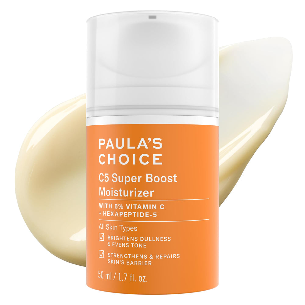 Paula's Choice C5 Super Boost crema hidratante en envase, hidrata a diario.