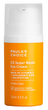 Paula's Choice C5 Eye Cream, bouteille, application précise et pratique.