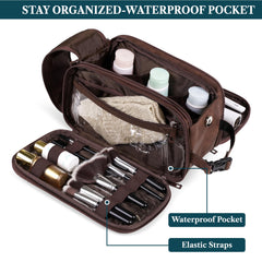 PAVILIA bolsa de aseo con revestimiento resistente al agua para proteger tus artículos.