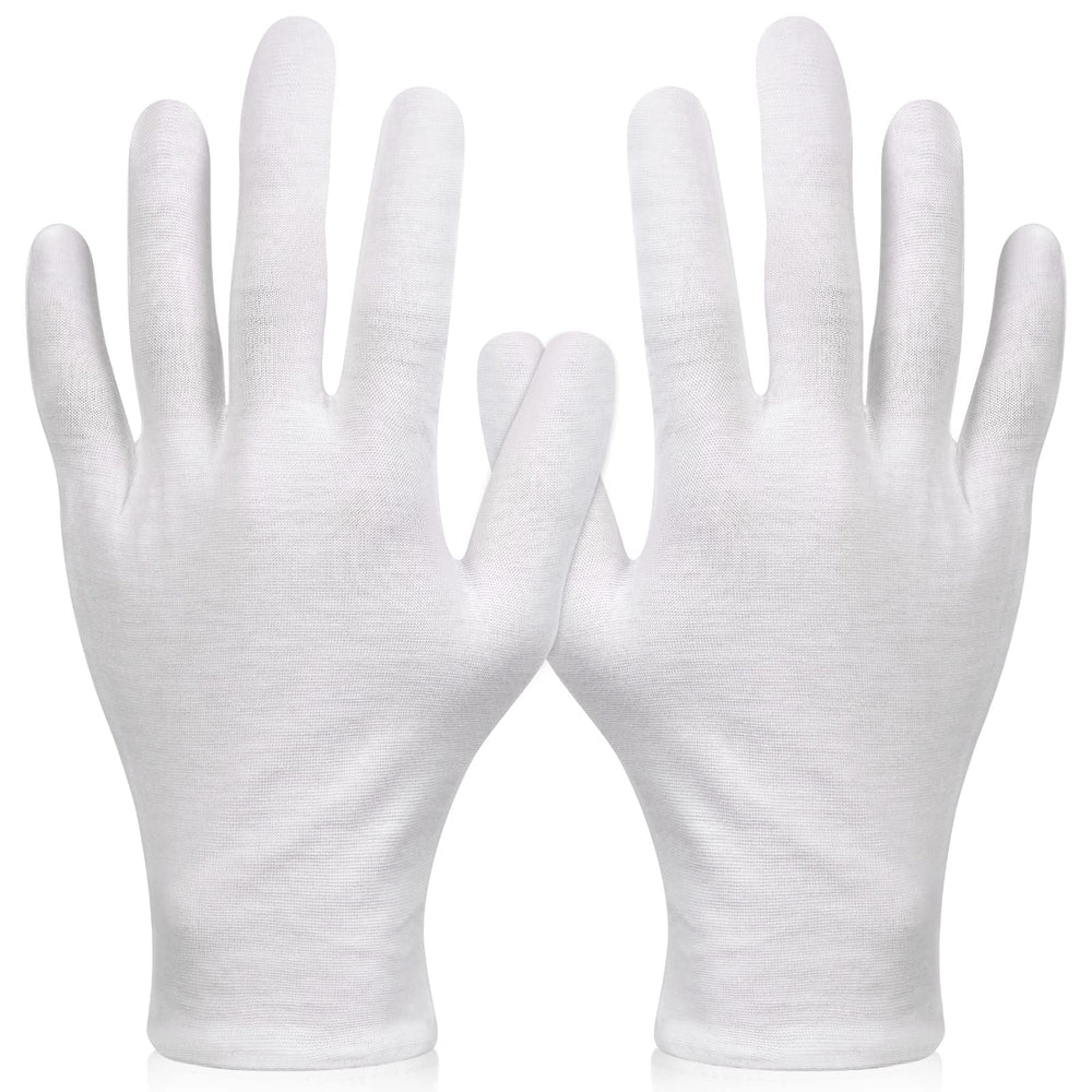 Guantes Paxcoo de algodón XL blancos para hidratación suave de manos