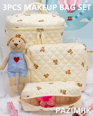 PAZIMIIK bolsa de maquillaje con compartimento principal espacioso