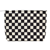 PAZIMIIK bolsa de maquillaje de pana grande con cremallera, ideal para viajar