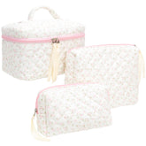 PAZIMIIK bolsa de maquillaje acolchada exterior rosa para almacenamiento elegante