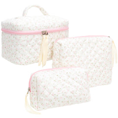 PAZIMIIK bolsa de maquillaje acolchada exterior rosa para almacenamiento elegante