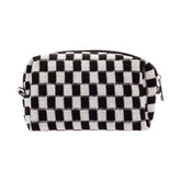 PAZIMIIK bolso maquillaje con diseño de cuadros, ideal para viajar y organizar productos