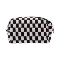 PAZIMIIK bolso maquillaje con diseño de cuadros, ideal para viajar y organizar productos