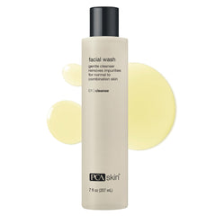 PCA SKIN limpiador facial espumoso en botella de 7 onzas, limpia sin resecar.